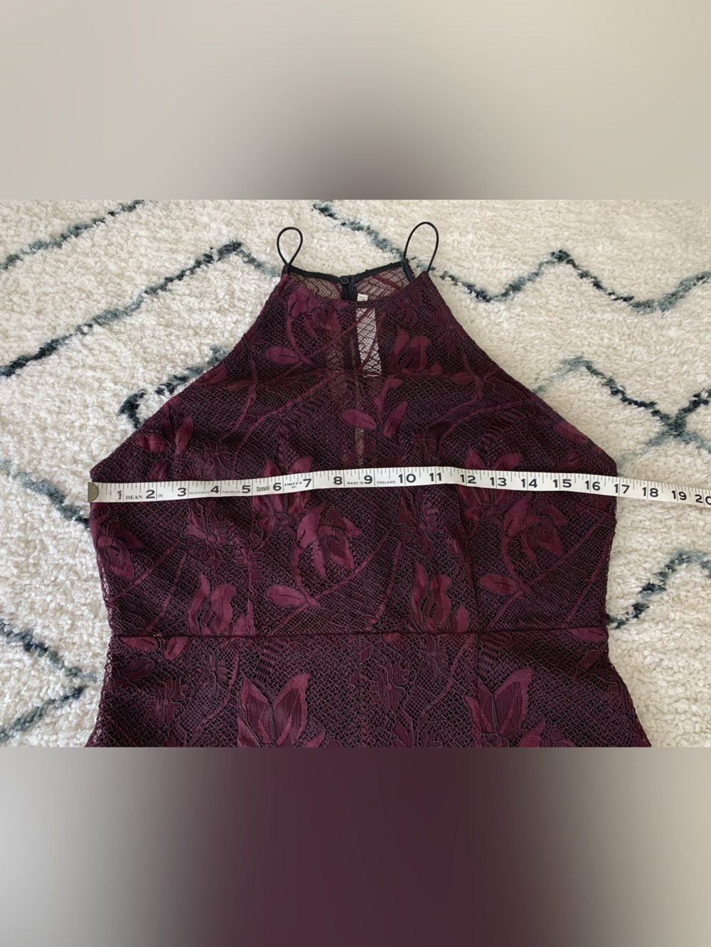 ASTR Lace Pencil Sheath Cocktail Dress Purple - Picture 10 of 11